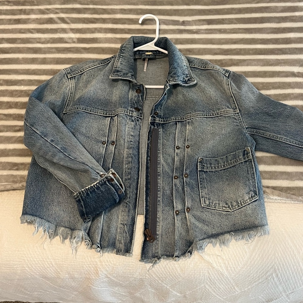 Oversized Free People Jean Jacket